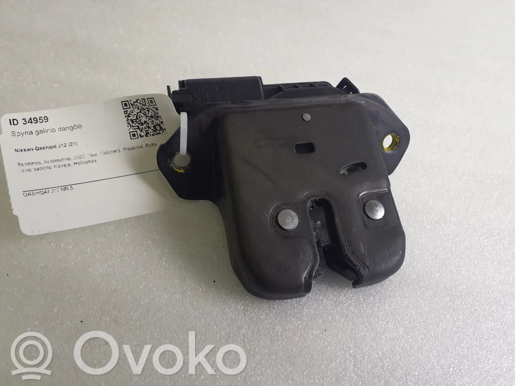 Nissan Qashqai J12 Zamek klapy tylnej / bagażnika 