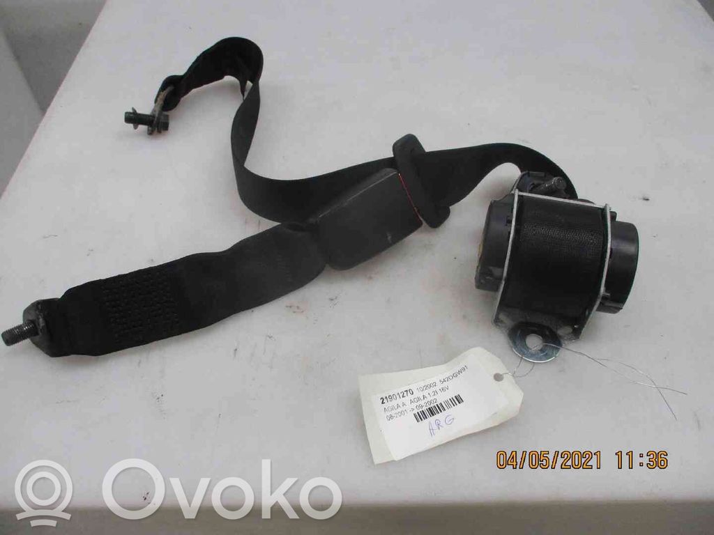 Opel Agila A Rear seatbelt 