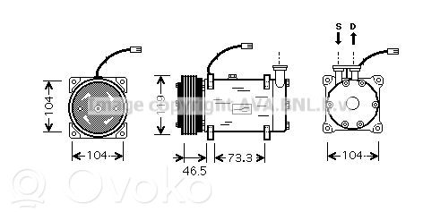 Compresseur de climatisation   6453CN,22301325,2552756,VDMS4