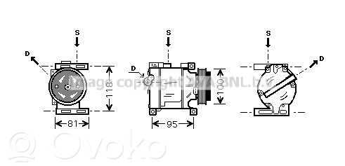 Compresor (pompă) aer condiționat (A/C)   1535408,22201078,2541735,VDMS4