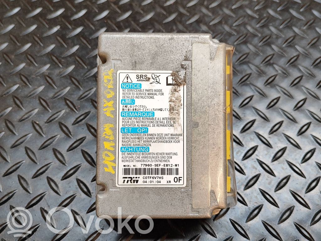 Honda Accord Airbag control unit/module 