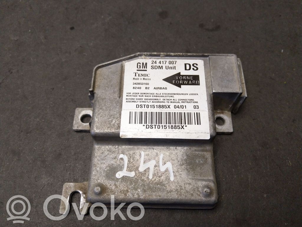 Opel Corsa C Airbag control unit/module 