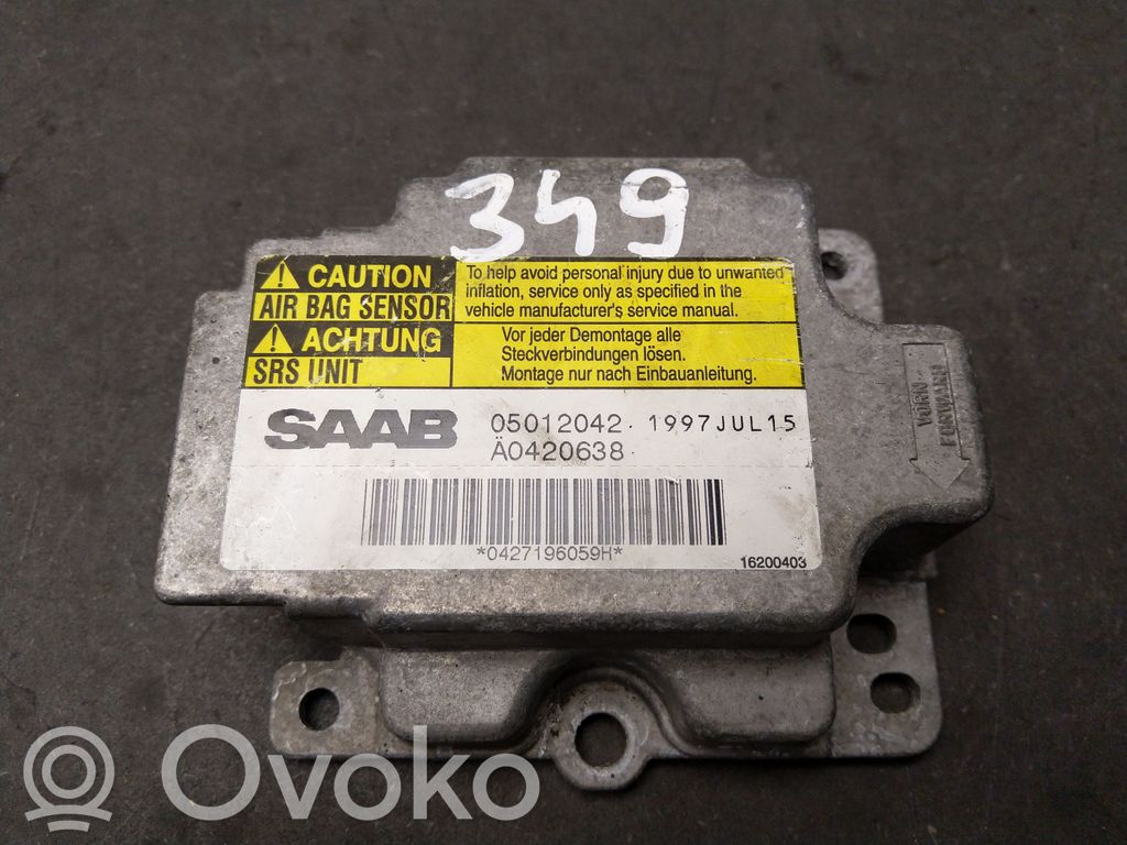Saab 9-3 Ver2 Airbag control unit/module 