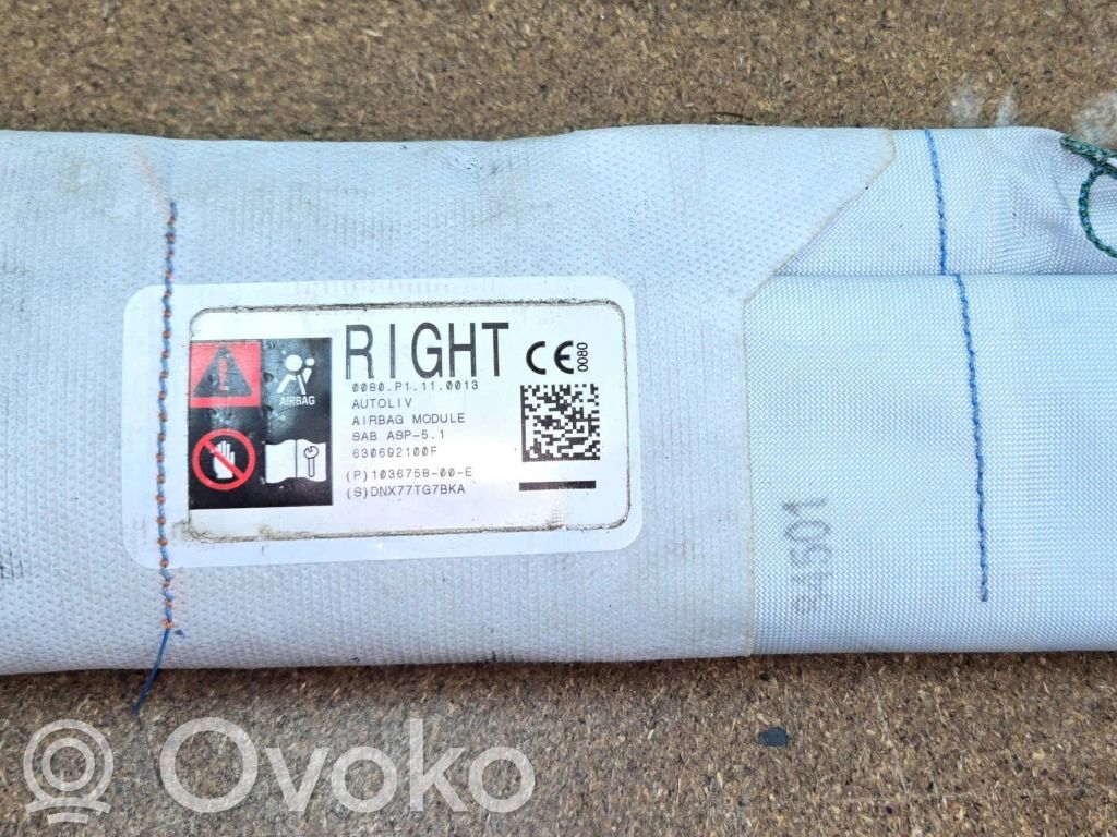Sensor impacto/accidente para activar Airbag   103675800E,630692100F,DNX77TG7BKA