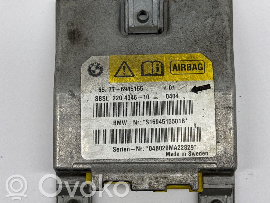 Module de contrôle airbag   6945155,220434610,S1694515501B,04B020MA22829