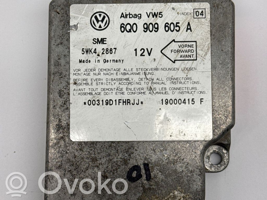 Airbag control unit/module   6Q0909605A,19000415F,5WK42867