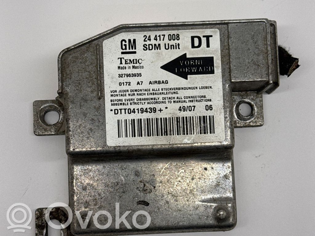 Opel Corsa C Airbag control unit/module 