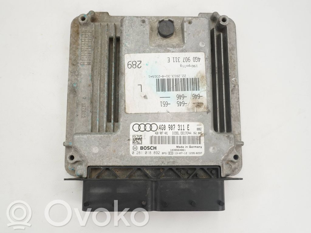 Audi A6 S6 C7 4G Variklio valdymo blokas 
