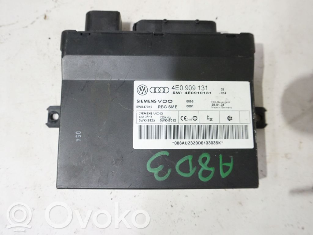 Keyless (KESSY) go control unit/module   4E0909131,MODUSTEROWNIK
