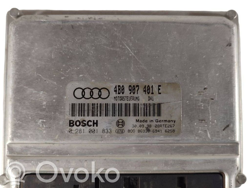 Engine control unit/module   4B0907401E,0281001833