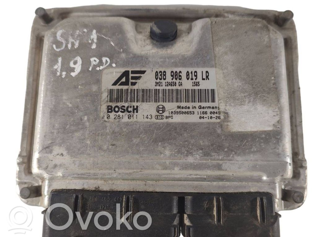 Engine control unit/module   3M2112A650GA,1039S00653,038906019LD,0281011143