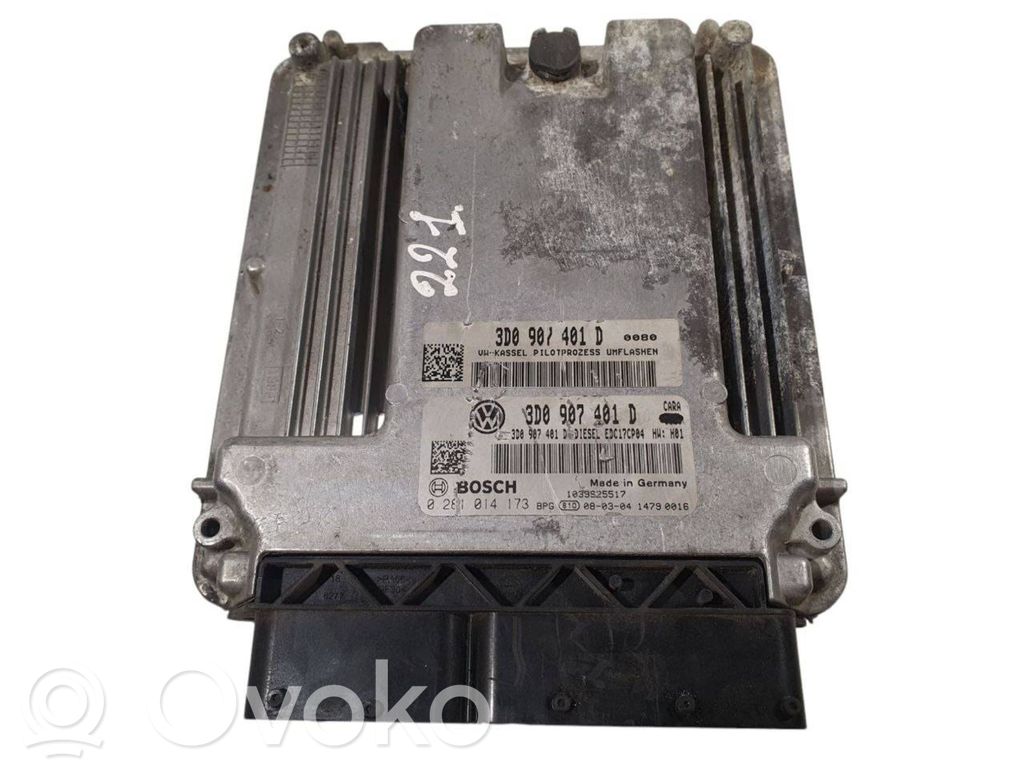 Engine control unit/module ECU   3D0907401D,0281014173