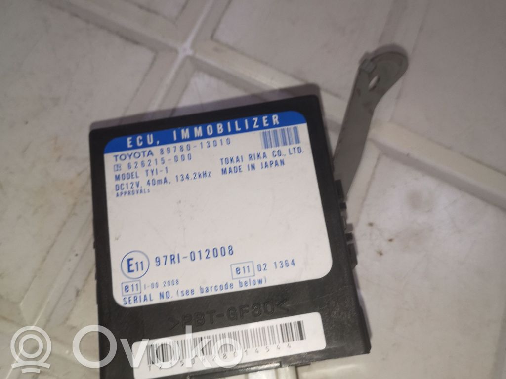 Toyota Corolla Verso E121 Immobilizer control unit/module 