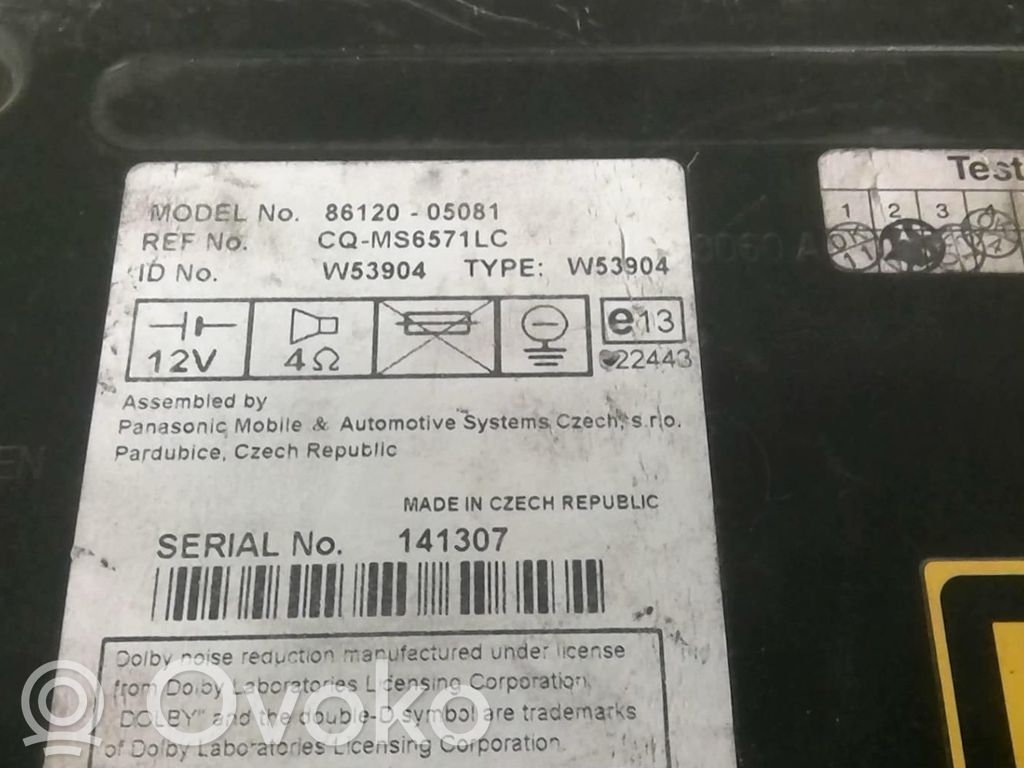 Toyota Avensis T250 Unitate principală radio/CD/DVD/GPS