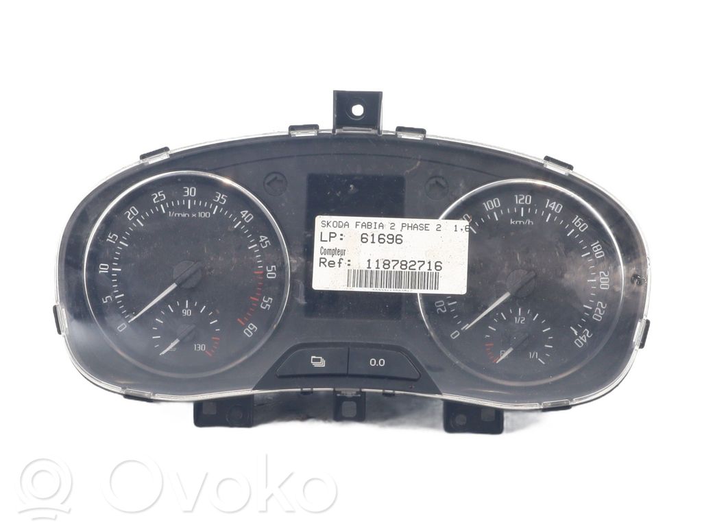 Skoda Fabia Mk2 (5J) Tachimetro (quadro strumenti)