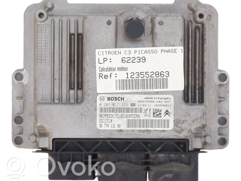 Citroen C3 Picasso Engine control unit/module 