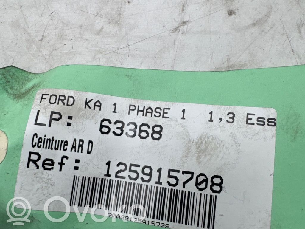 Ford Ka Rear seatbelt 