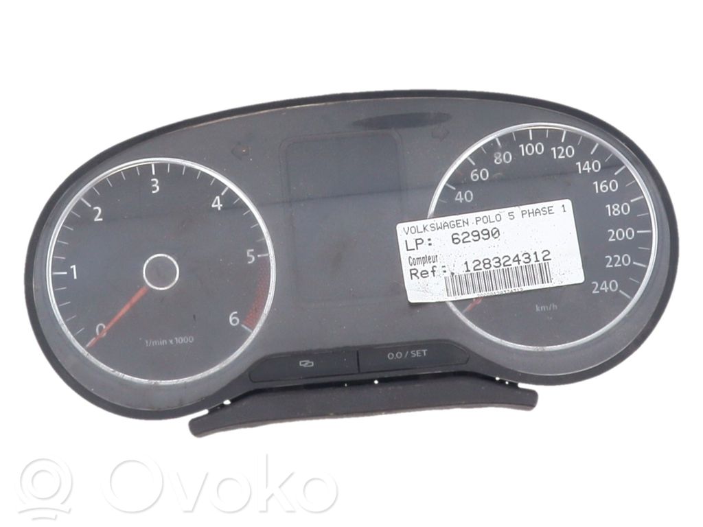 Volkswagen Polo V 6R Compteur de vitesse tableau de bord 