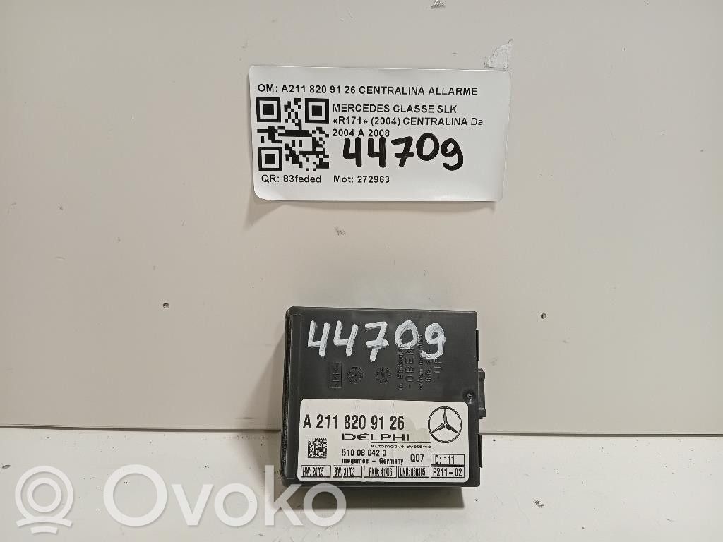 Mercedes-Benz SLK R171 Sterownik / Moduł komfortu 