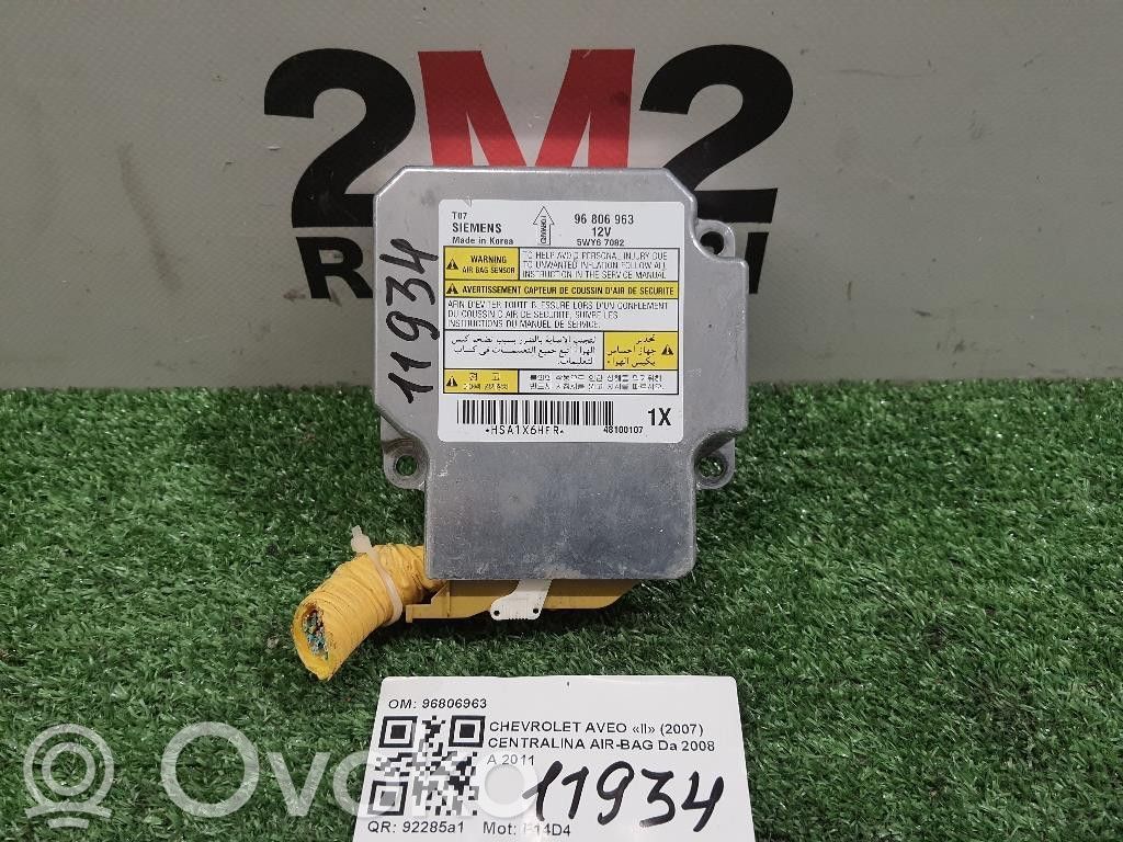 Chevrolet Aveo Airbag control unit/module 