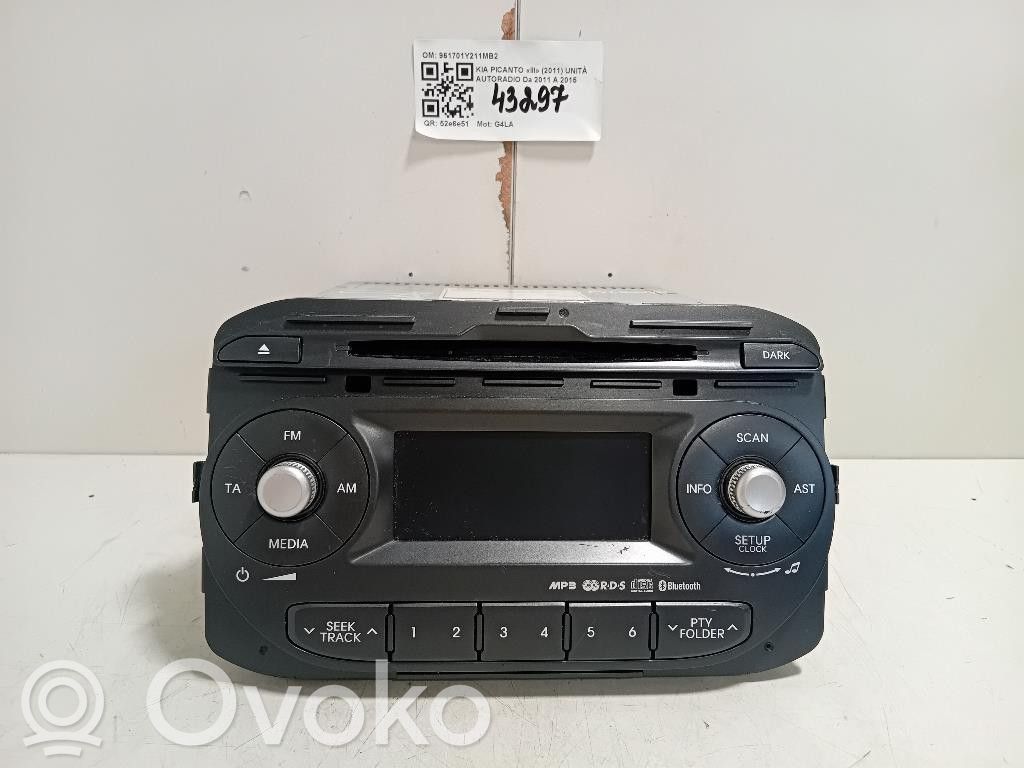 KIA Picanto Unitate principală radio/CD/DVD/GPS 