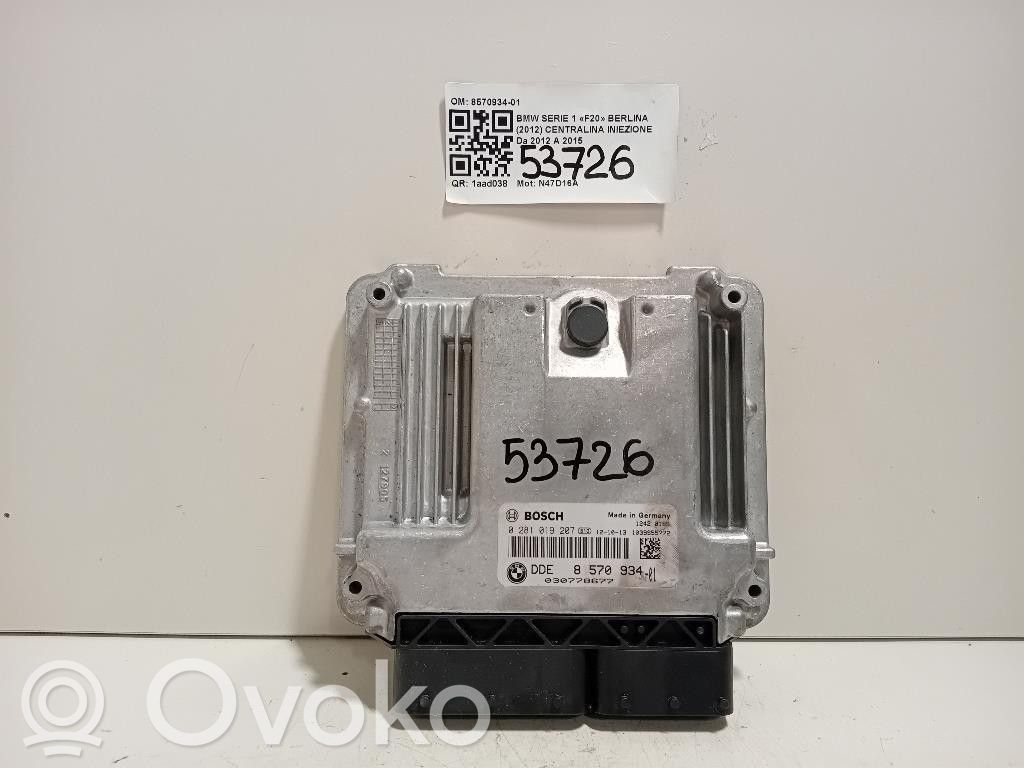 BMW 1 F20 F21 Injection control unit/module 