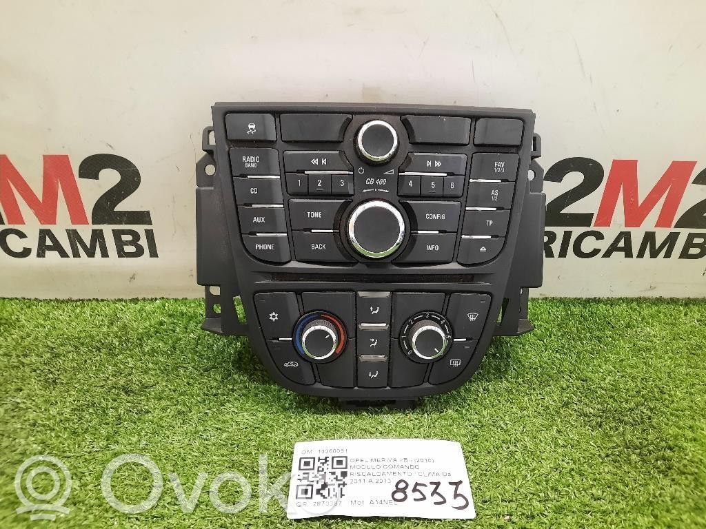 Opel Meriva B Unitate control climatizare 