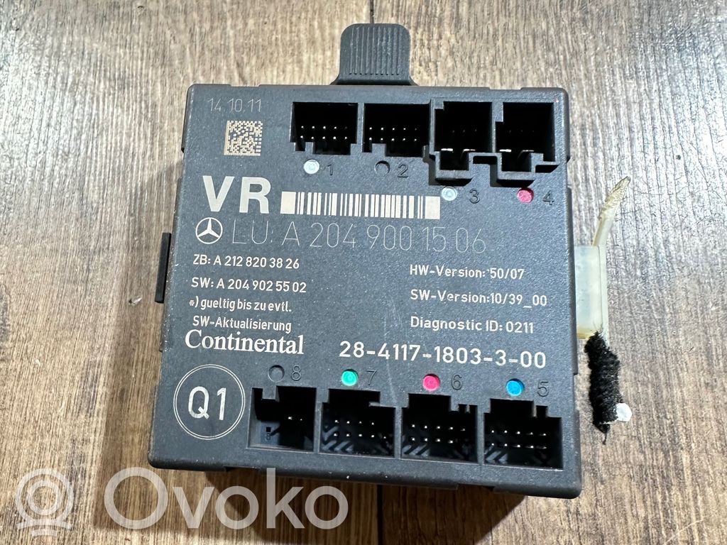 Mercedes-Benz C W204 Door control unit/module 