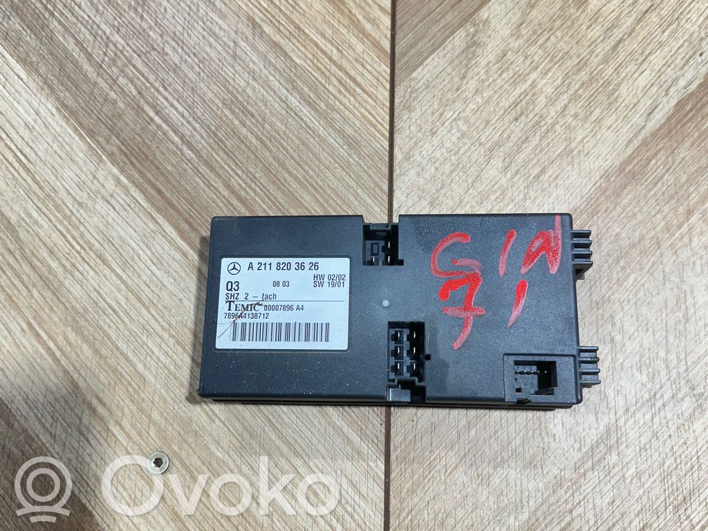 Module de commande de siège   A2118203626,00007896A4,7896A4138712