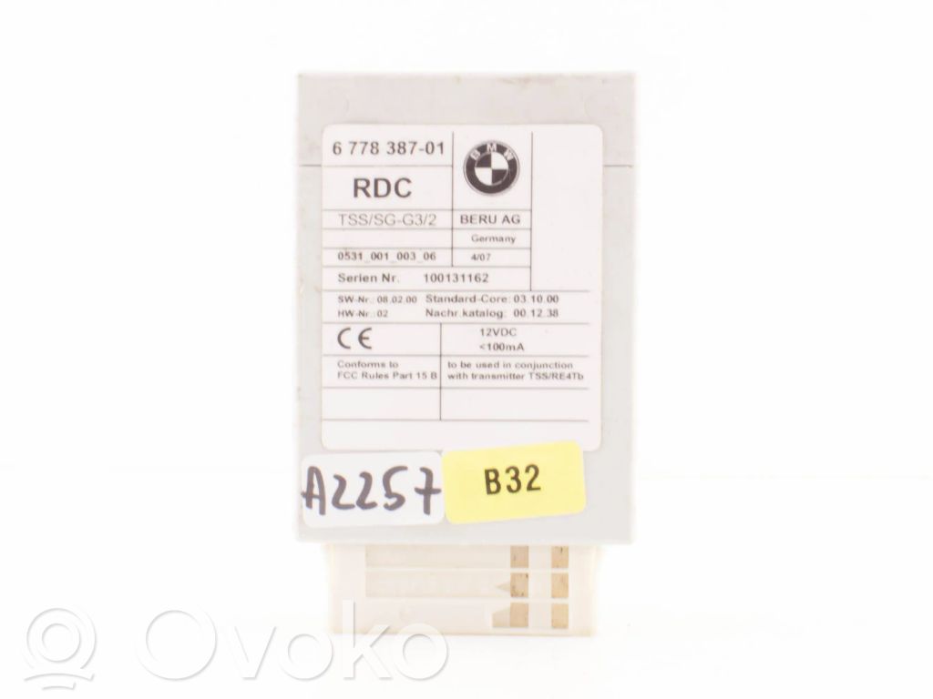 BMW 5 F10 F11 Module de pression des pneus 