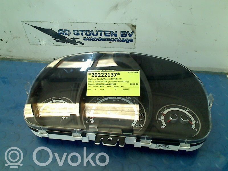 KIA Pro Cee'd I Spidometrs (instrumentu panelī) 