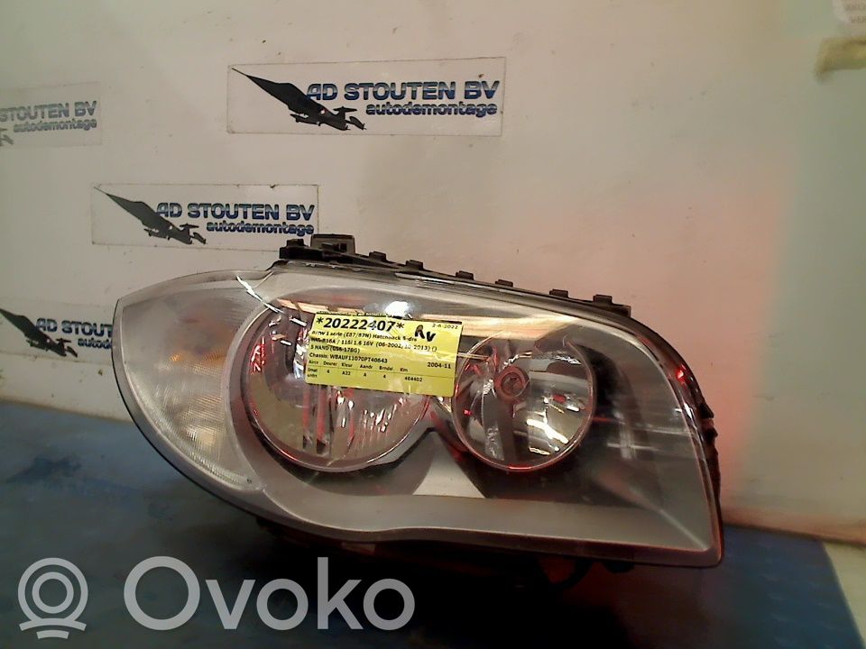 BMW 1 E81 E87 Headlight/headlamp 