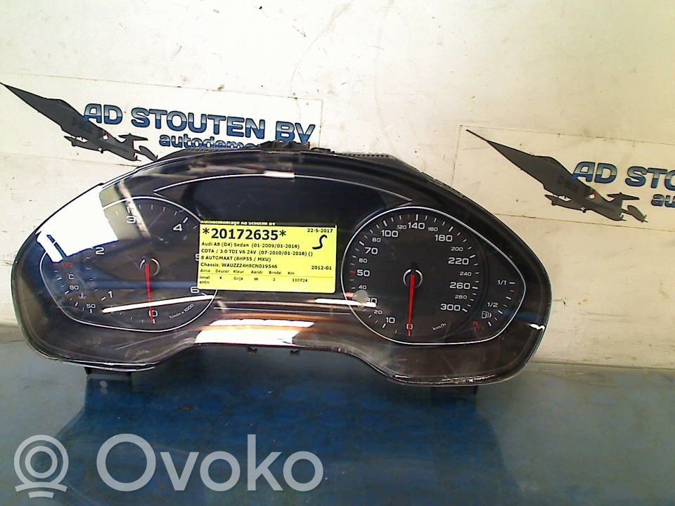 Audi A8 S8 D4 4H Tachimetro (quadro strumenti)