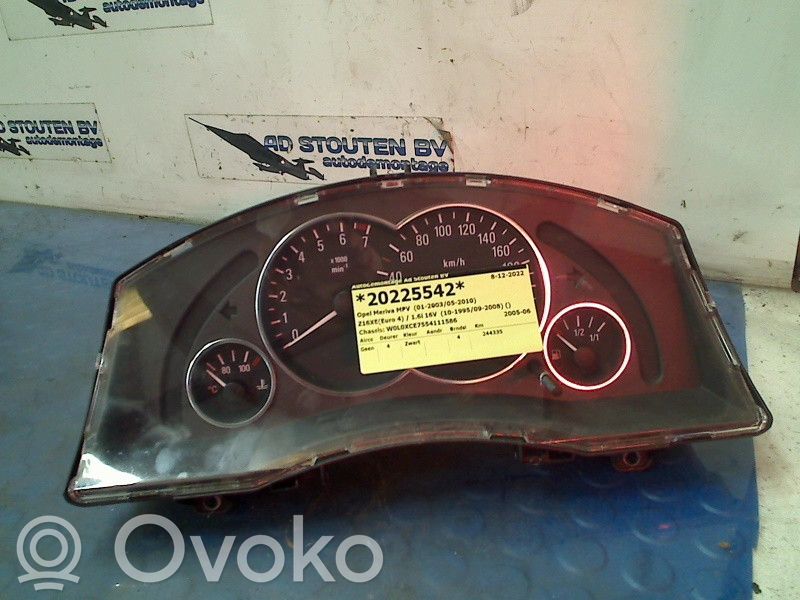 Opel Meriva A Geschwindigkeitsmesser Cockpit 