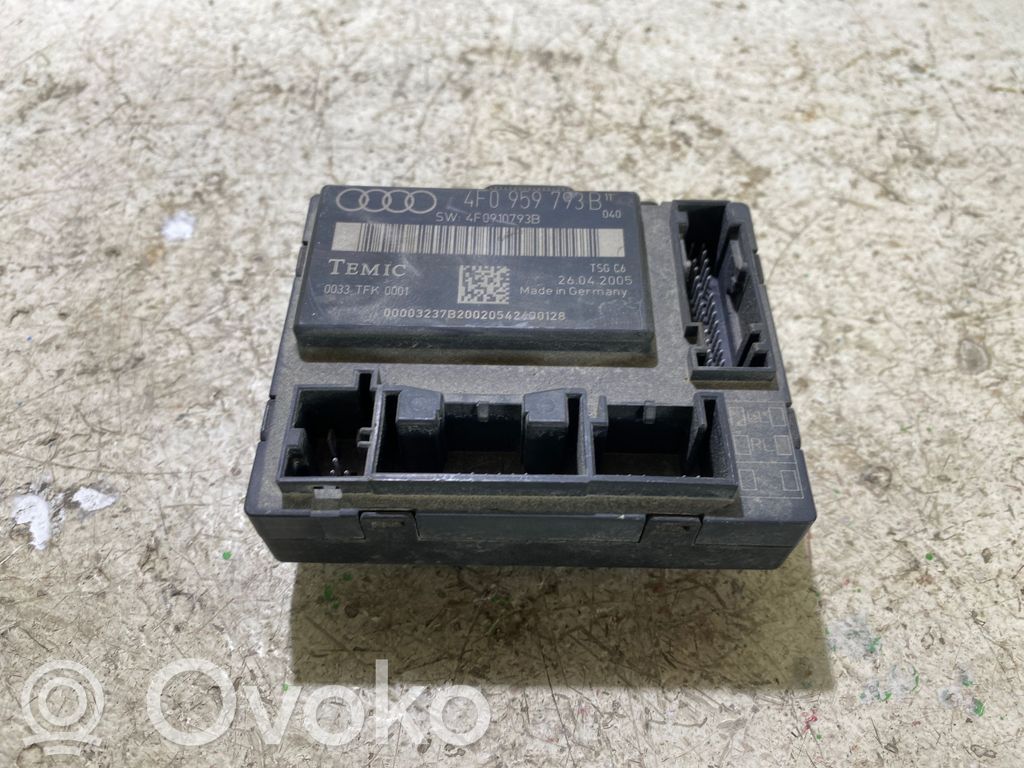 Audi A6 S6 C6 4F Durų elektronikos valdymo blokas 