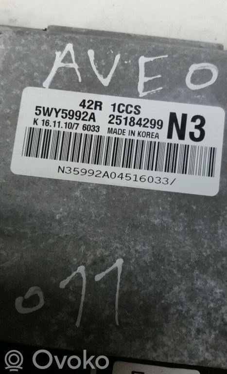 Engine control unit/module   5WY5992A,25184299
