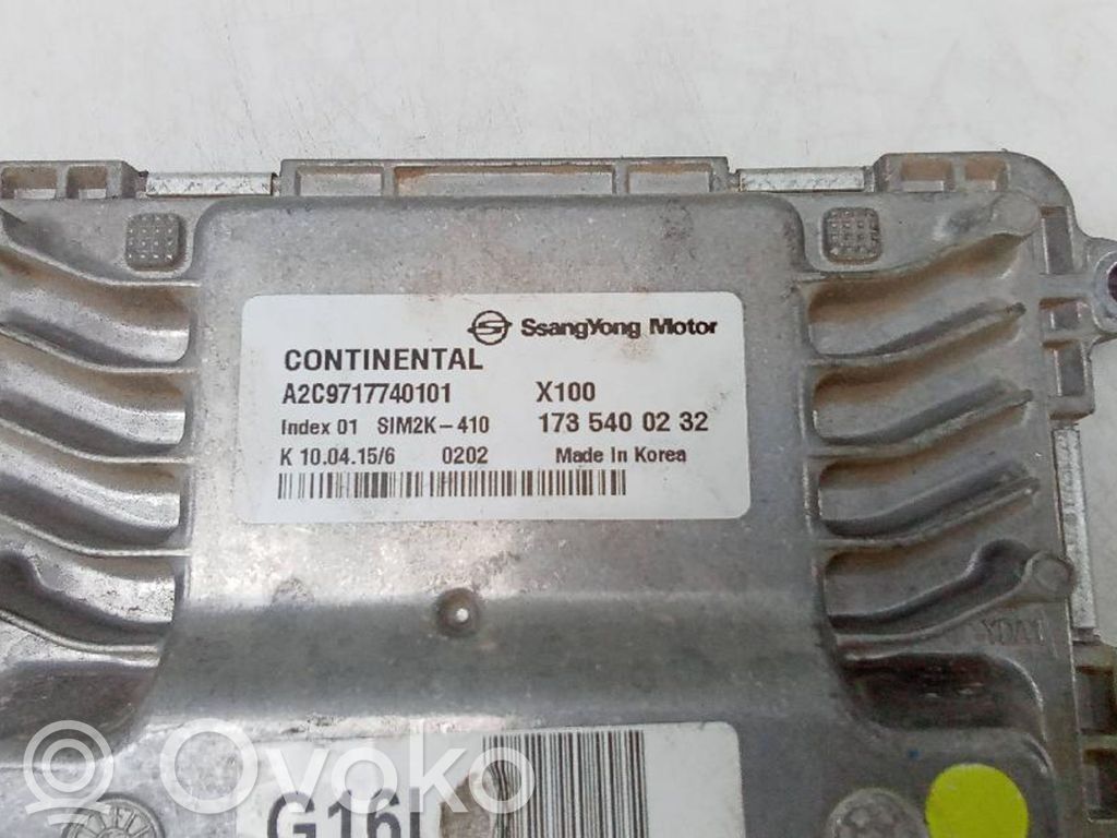 SsangYong Tivoli Engine control unit/module 