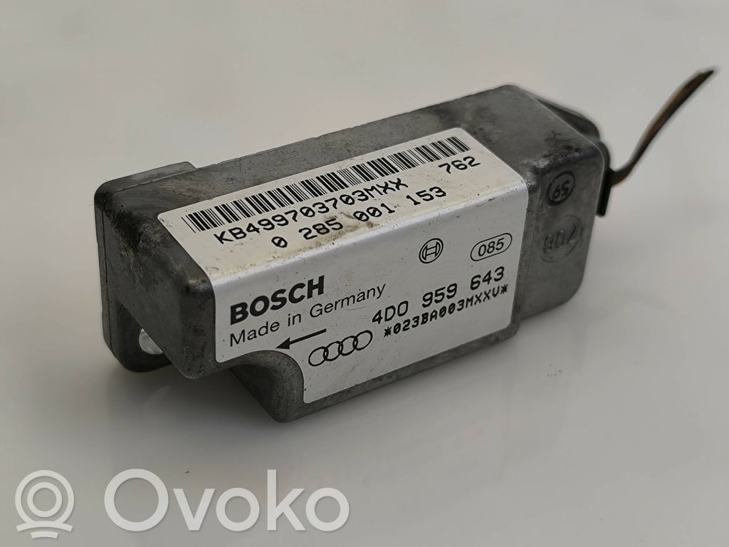 Audi A8 S8 D2 4D Airbag deployment crash/impact sensor 