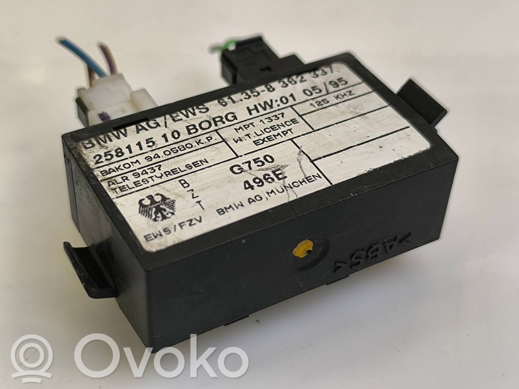 Immobilizer control unit/module   61358362337,25811510,0595,1337,1393822,19621273,27543A,496E,635453,864602,940580,9437,G750