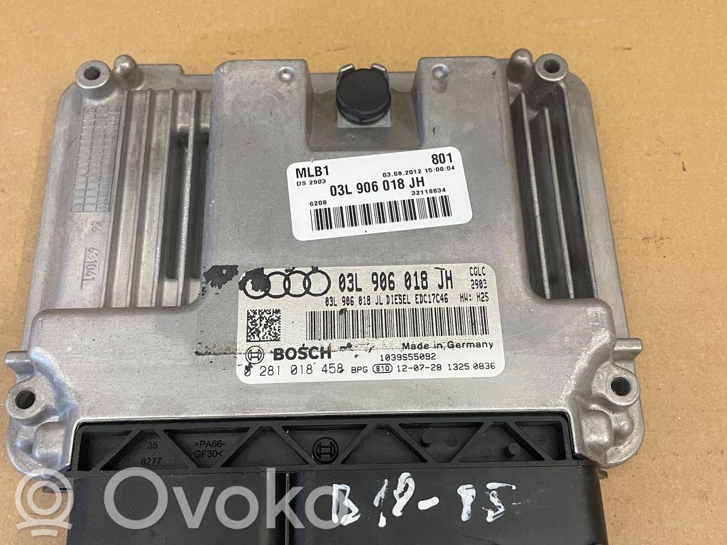 Engine control unit/module   03L906018JH,0281018458,03L906018JL
