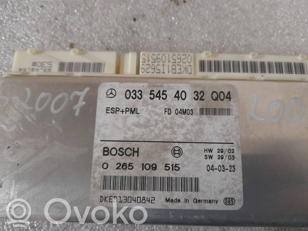 Mercedes-Benz E W211 ESP (stability system) control unit 