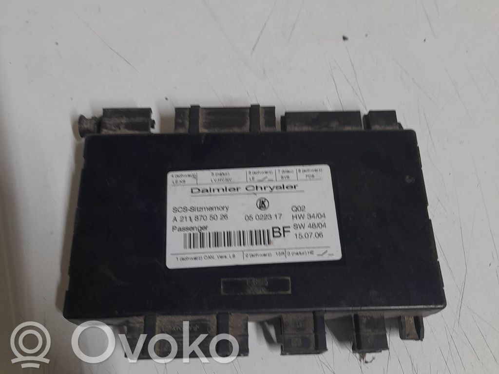 Module de commande de siège   A2118705026,05022317