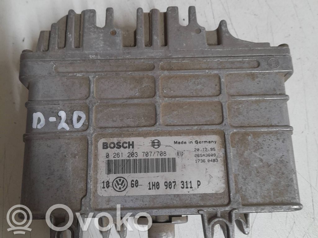 Engine control unit/module   0261203707,26SA3609,1H0907311P