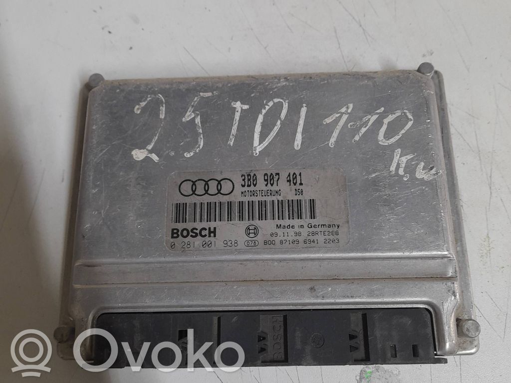 Engine control unit/module   3B0907401,0281001938,28RTE288