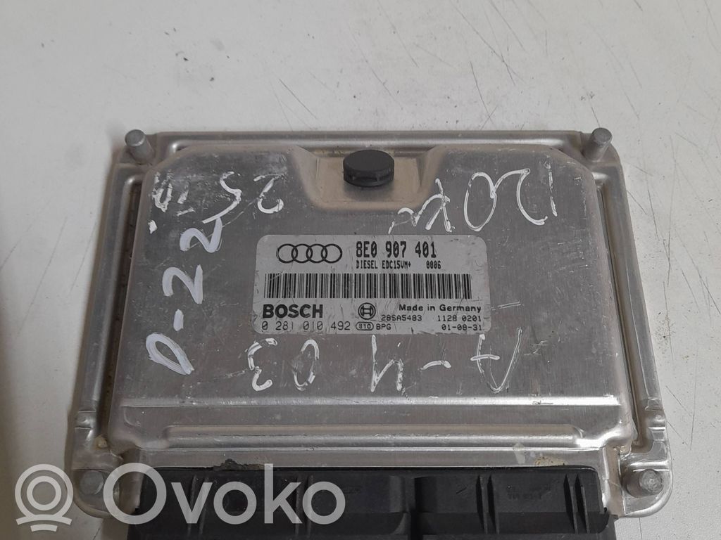 Engine control unit/module   8E0907401,28SA5483,0281010492