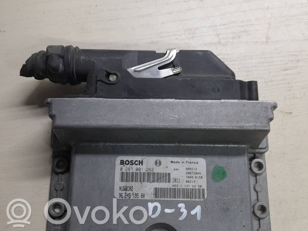 Engine control unit/module   0281001262,XUDBC02,9624519580