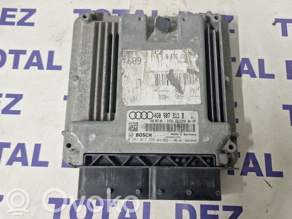Engine control unit/module   4G0907401,4G0907311B,0281017399