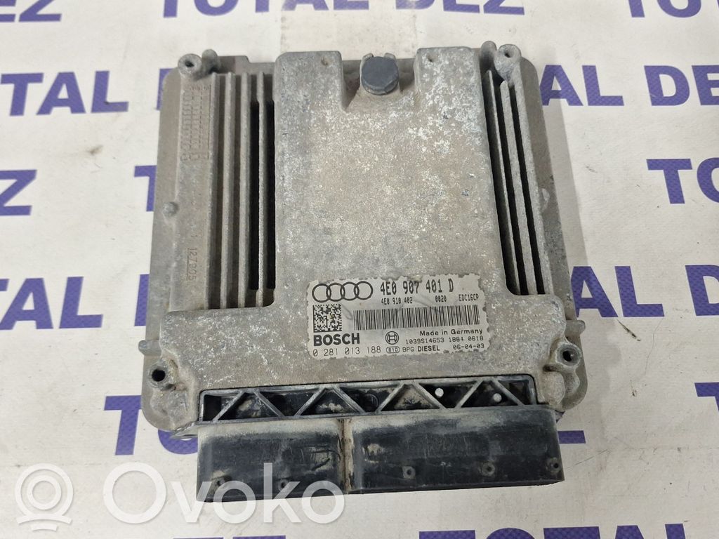 Variklio valdymo blokas   4E0907401D,1039S14653,0281013188