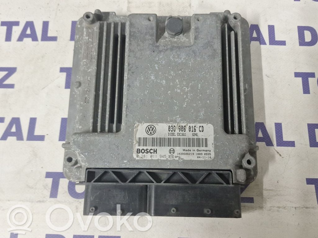 Engine control unit/module   03G906016CD,0281011945,1039S06219