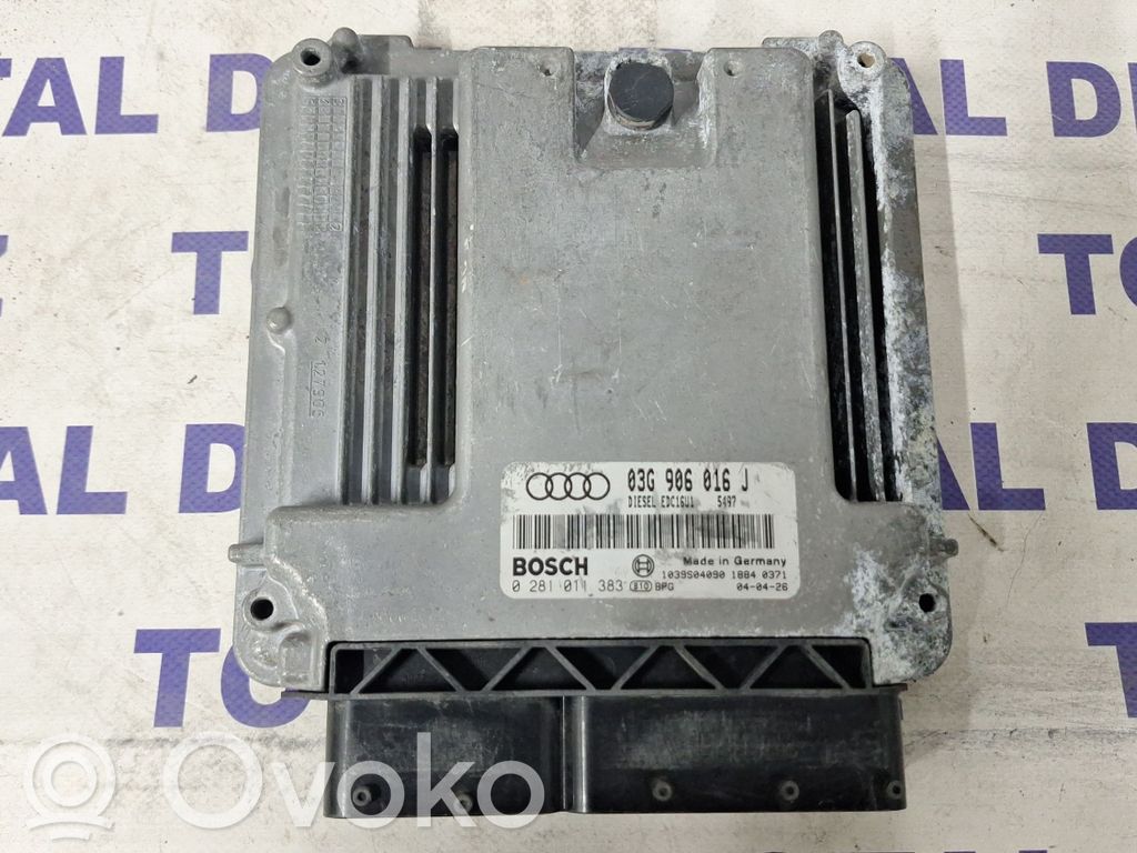 Engine control unit/module   03G906016J,0281011383,1039S04090